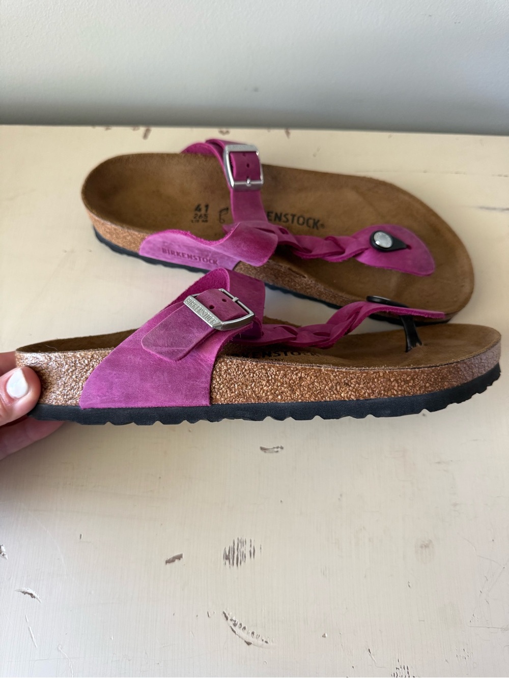 Birkenstock Gizeh braided sandals, festival fuchsia ā¢
Women's EU 41 - Picture 2 of 5